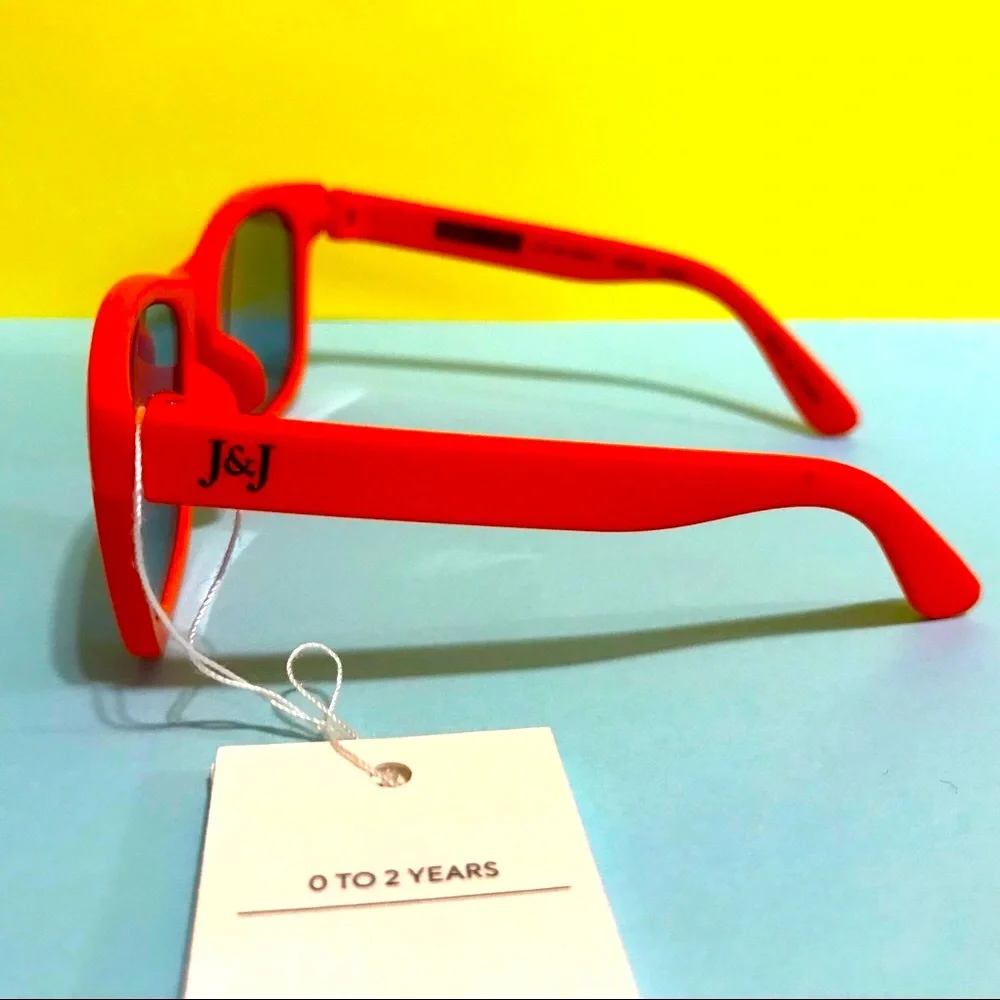 New Janie and Jack Sunglasses 0-2yr, block 100%UVB &100%UVA. Dark Orange.